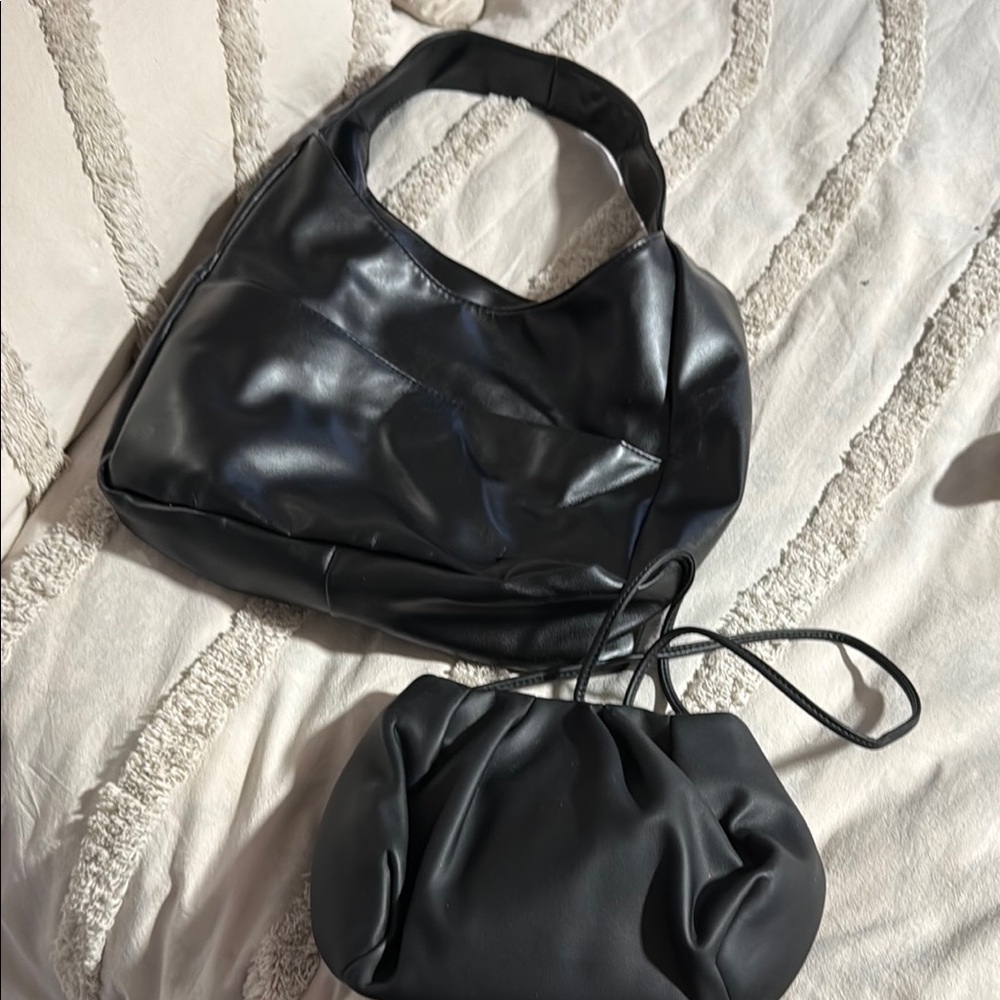 Elegant Black Women's Handbag Set